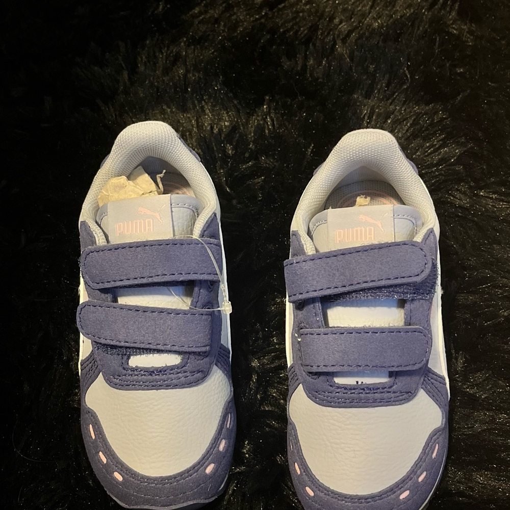 Puma Kids' Navy and Light Pink Sneakers